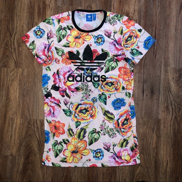 Adidas Floralita Reversible Dress Top Short Floral - Picture 11 of 16